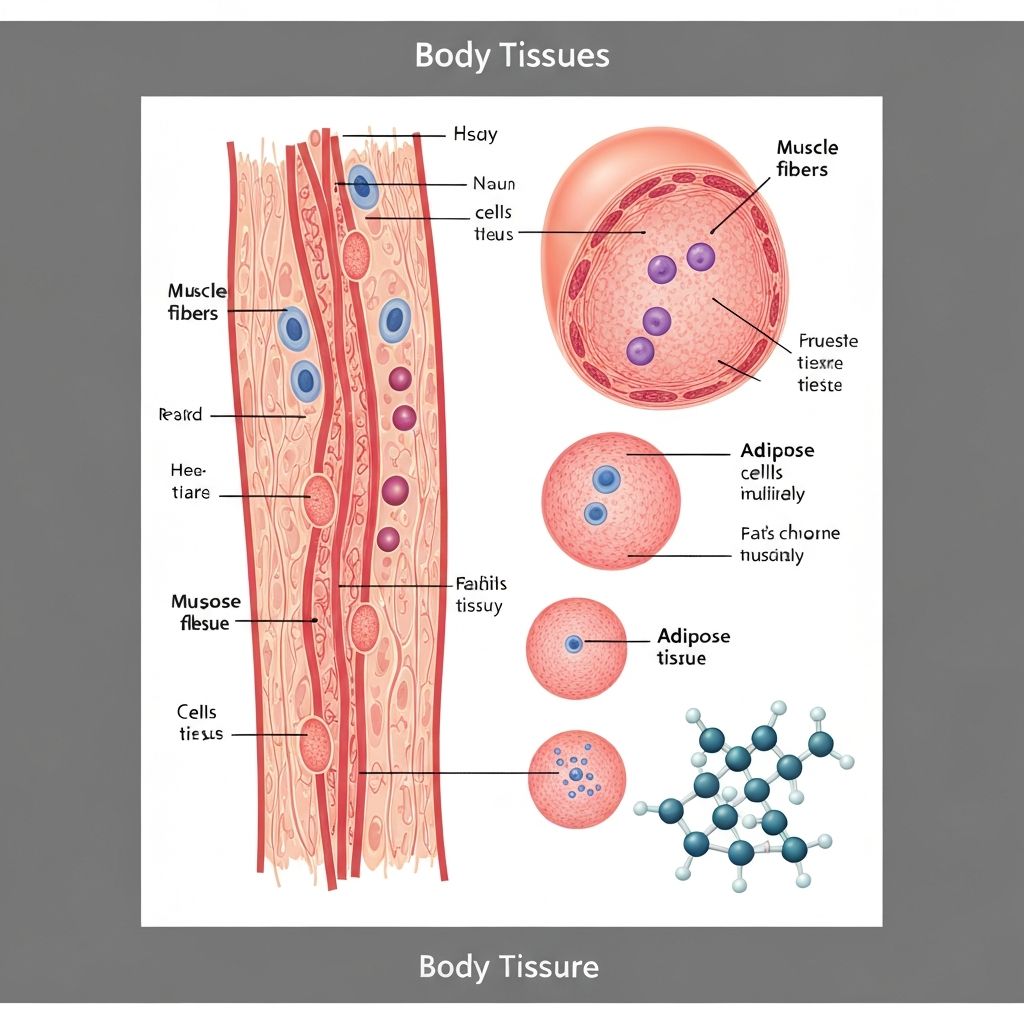 Body composition tissues and cells illustration